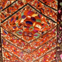 Patterns on a traditional Tibetan attire